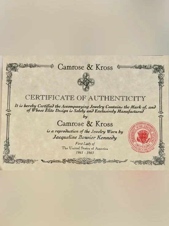 Camrose & Kross Jacqueline Kennedy “JBK” Crystal Bracelet w/ Box & COA